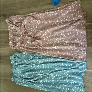 SHEIN Pink and Blue Midi Skirts
